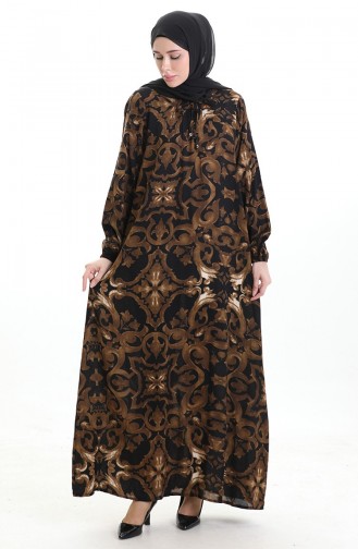 Robe Hijab Couleur Brun 994585J-01