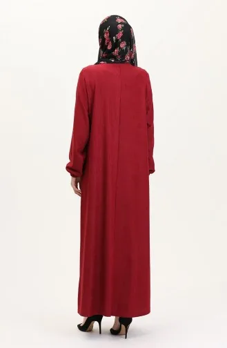 Jurk Met Vierkante Kraag 99490701-02 Bordeauxrood 99490701-02