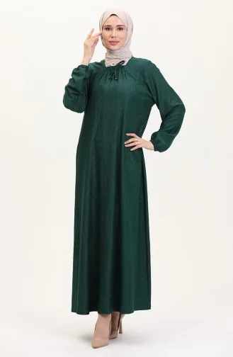 فستان برقبة مربعة 99490701-03 أخضر 99490701-03