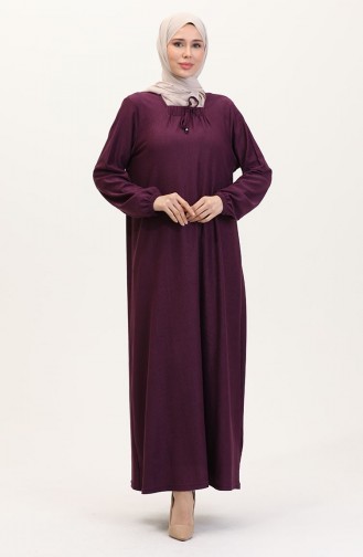Kare Yaka Elbise 99490701-04 Mor
