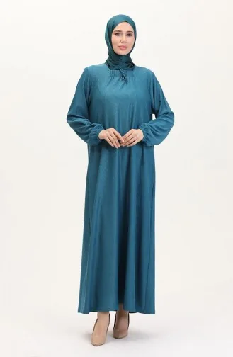 Jurk Met Vierkante Hals 99490701-05 Turquoise 99490701-05