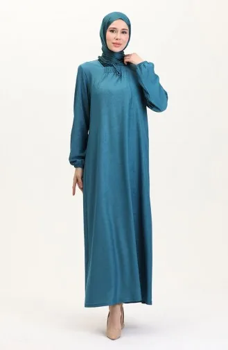 Jurk Met Vierkante Hals 99490701-05 Turquoise 99490701-05