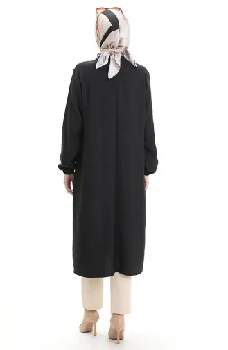 Linen Long Tunic 992005-01 Black 992005-01