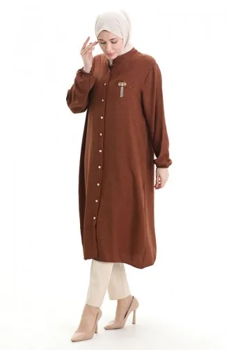 تونيك كتان طويل 992005-02 بني 992005-02