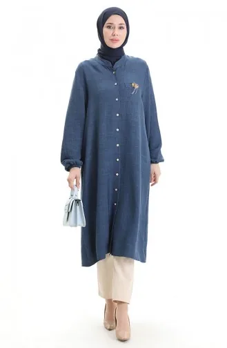 تونيك طويل من الكتان 992005-05 نيلي 992005-05