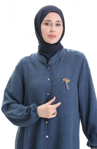 تونيك طويل من الكتان 992005-05 نيلي 992005-05