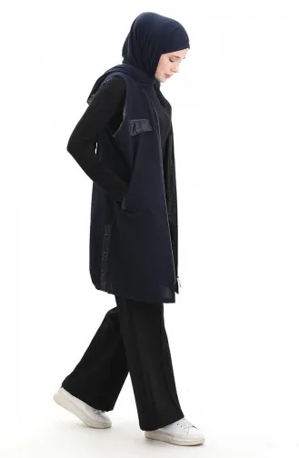 Leder Kombiweste 994763-01 Marineblau 994763-01