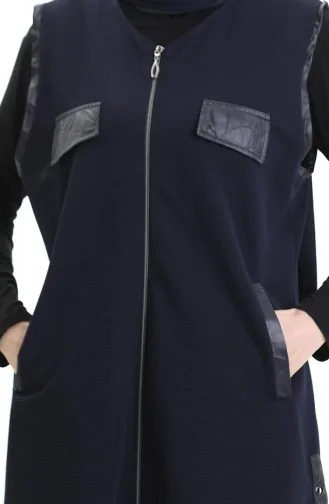 Leder Kombiweste 994763-01 Marineblau 994763-01