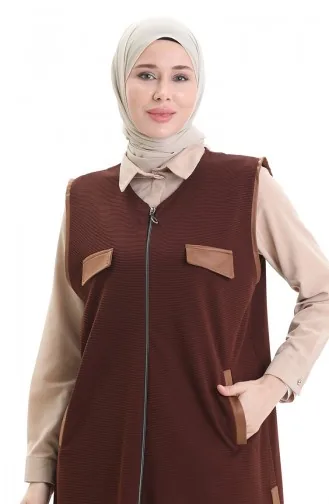 Leren Gecombineerd Vest 994763-04 Bruin 994763-04