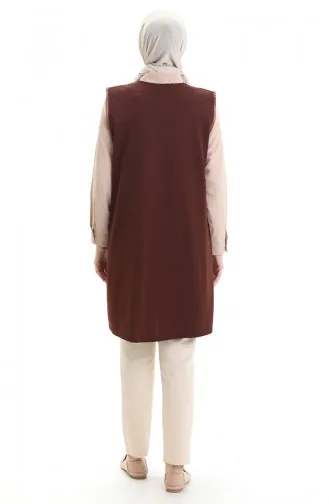 Leren Gecombineerd Vest 994763-04 Bruin 994763-04