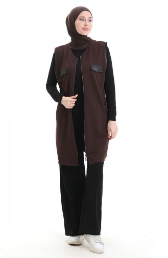 Gilet Sans Manches Couleur Brun 994763-05