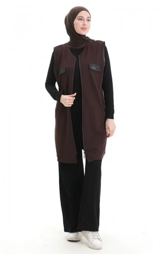 Leder Kombiweste 994763-05 Braun 994763-05