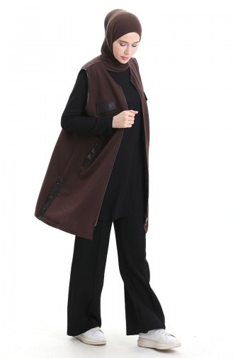 Gilet Sans Manches Couleur Brun 994763-05