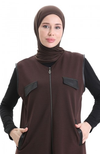 Gilet Sans Manches Couleur Brun 994763-05