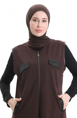Leder Kombiweste 994763-05 Braun 994763-05