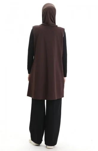 Leder Kombiweste 994763-05 Braun 994763-05
