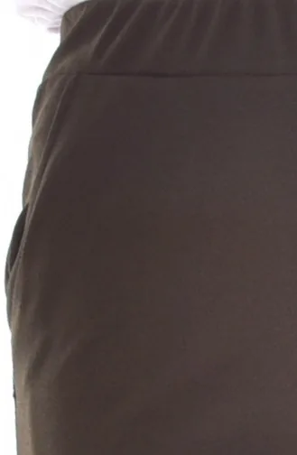 بنطلون خصر مرن 1030-04 كاكي 1030-04