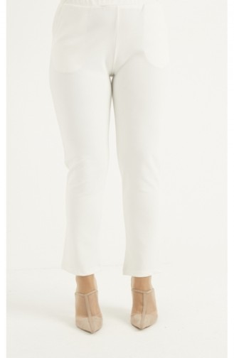 Büyük Beden Pantolon 1030A-01 Beyaz