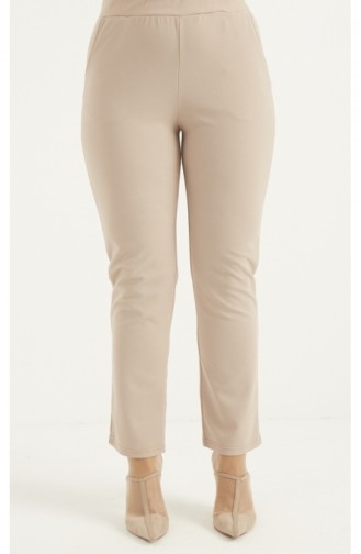 Büyük Beden Pantolon 1030A-03 Krem