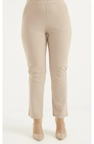 Büyük Beden Pantolon 1030A-03 Krem