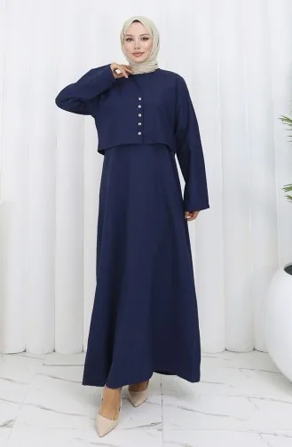 سترة وصدرية بدلة من قطعتين 2155-01 أزرق داكن 2155-01