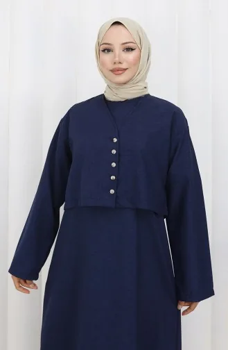 سترة وصدرية بدلة من قطعتين 2155-01 أزرق داكن 2155-01