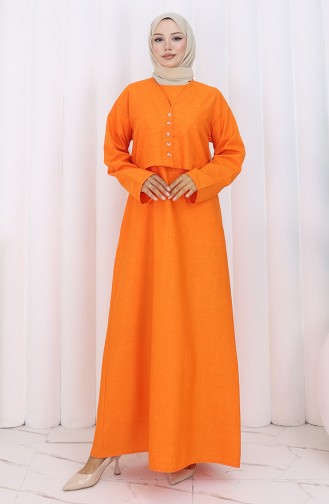 Veste Gilet Costume Deux Pièces 2155-04 Orange 2155-04