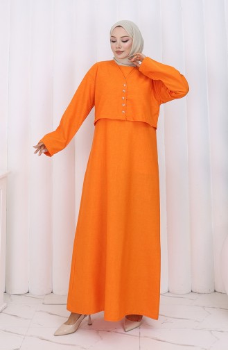 Veste Gilet Costume Deux Pièces 2155-04 Orange 2155-04