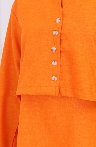 Veste Gilet Costume Deux Pièces 2155-04 Orange 2155-04