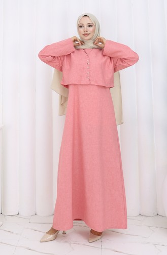 Zweiteiliger Anzug Mit Jacke Und Weste 2155-05 Rosa 2155-05