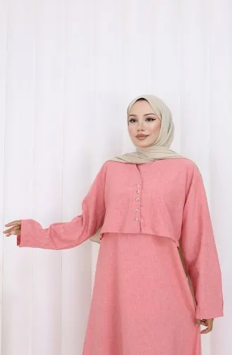 Ensemble Deux Pièces Veste Et Gilet 2155-05 Rose 2155-05