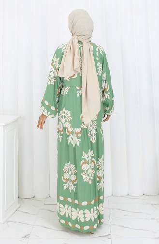 Robe Demi-boutonnée En Viscose 2156-01 Kaki 2156-01