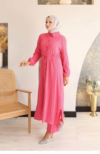 Combinaison Longue Fendue Fuchsia 751