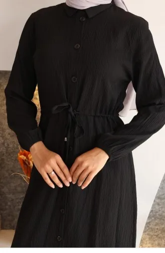 بدلة طويلة سوداء بتفاصيل مشقوقة 752