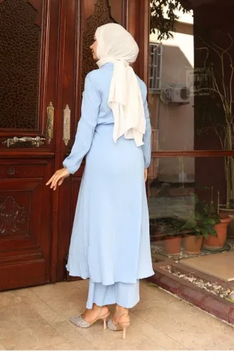 Combinaison Longue Fendue Bleu Bébé 759