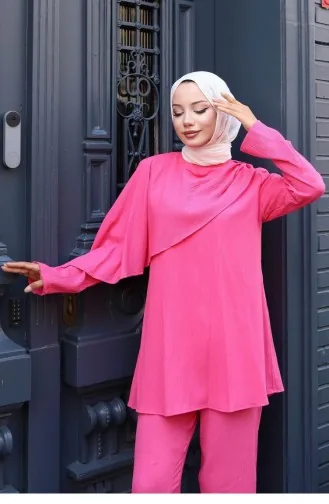 Cape Détaillée Costume Fuchsia 770