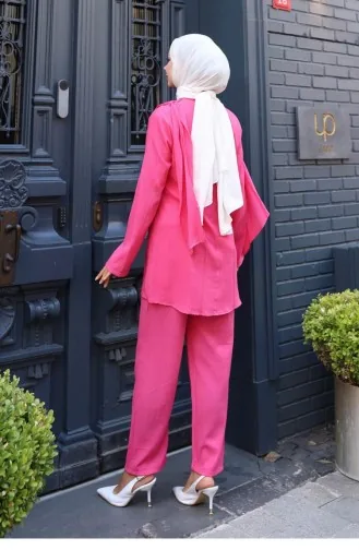 Cape Détaillée Costume Fuchsia 770