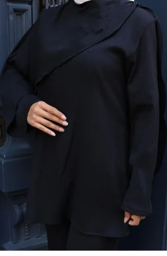 Cape Gedetailleerd Pak Zwart 771