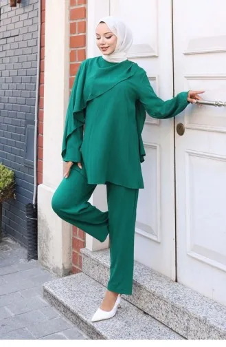 Cape Gedetailleerd Pak Groen 775