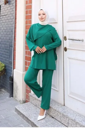 Cape Gedetailleerd Pak Groen 775