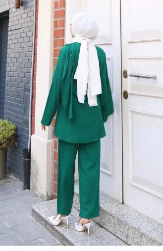 Cape Gedetailleerd Pak Groen 775