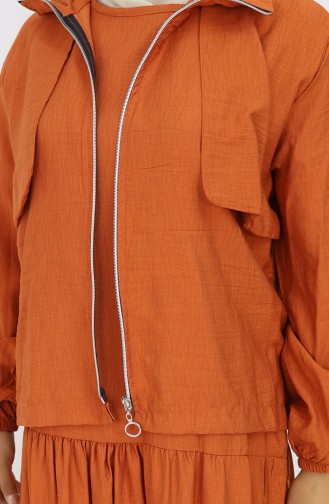 Combinaison Deux Pièces Zippée à Manches élastiques 0129-22 Tan 0129-22