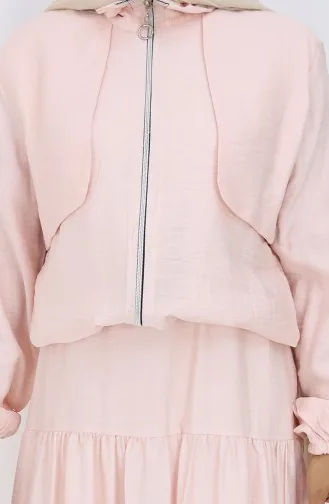 Zweiteiliger Anzug Mit Elastischen Ärmeln Und Reißverschluss 0129-24 Staubrosa 0129-24