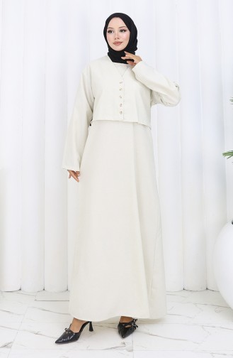Zweiteiliger Anzug Mit Jacke Und Weste 2155-03 Beige 2155-03