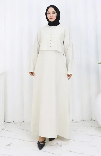 Jacket And Vest Two Piece Suit 2155-03 Beige 2155-03