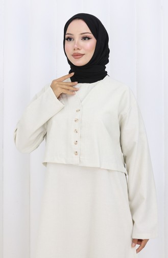 Zweiteiliger Anzug Mit Jacke Und Weste 2155-03 Beige 2155-03