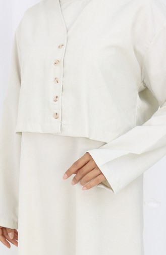 Zweiteiliger Anzug Mit Jacke Und Weste 2155-03 Beige 2155-03