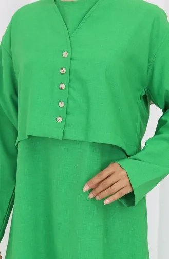 Ensemble Deux Pièces Veste Et Gilet 2155-07 Vert émeraude 2155-07