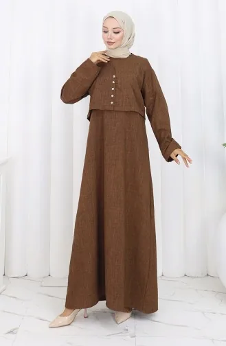 Ceket Jile İkili Takım 2155-08 Kahverengi