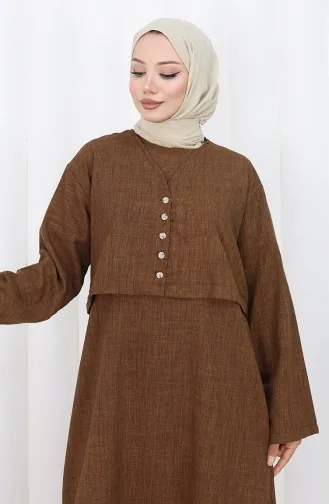 Ceket Jile İkili Takım 2155-08 Kahverengi